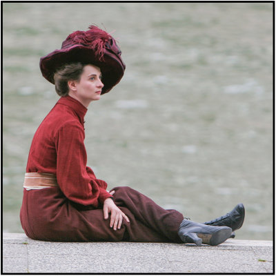 Actress waiting for her next scene, Paris