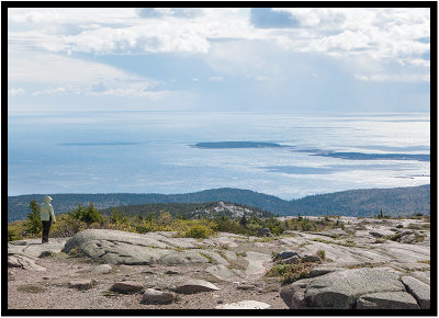 Atlantic ocean seen from Acadia National Park In Maine