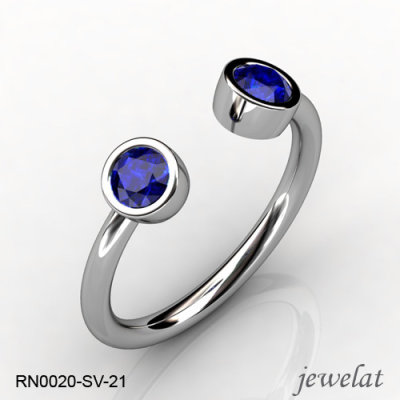 Jewelat 925 Silver Ring With Tanzanite