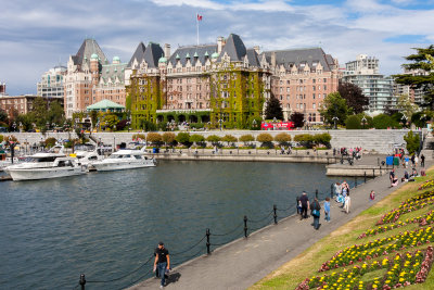 View across the marina of the Empress Hotel