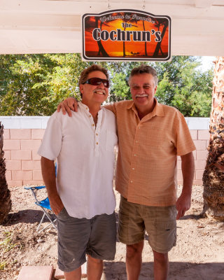 Steve & Mark on Steve's patio.