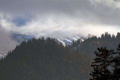 View to the Krpf (hidden in the clouds)