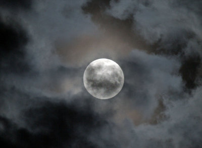 Blue Moon in the clouds