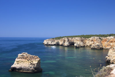 LA plage de Marinha en Algarve