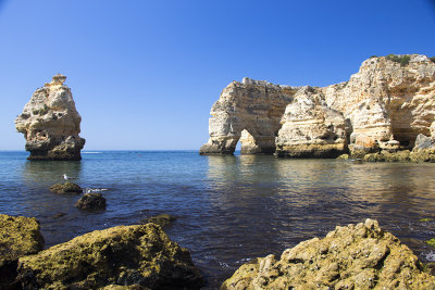 LA plage de Marinha en Algarve