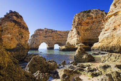 LA plage de Marinha en Algarve