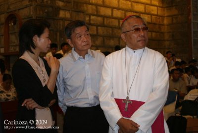 Sr. Mary Anawim, first cousin Crisanto (from the Andrade side) with Archbishop Arguelles from the Diocese of Lipa.