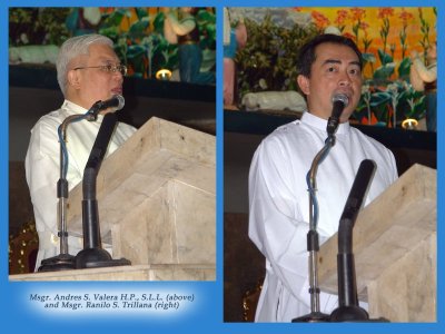 Msgr. Andres S. Valera and Msgr. Rannie S. Trillana