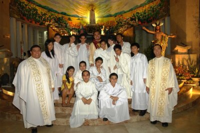 Acolytes 2010 with Fr. Sonny, Fr. JP, and Mons. Bart