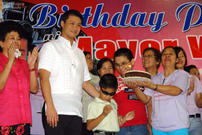 Mayor Win's bday celebration with the SPED children