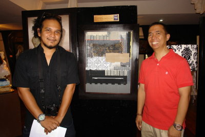 Artist Max Balatbat with Mons. Bart