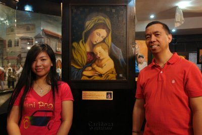 Artist Baby Christine A. Mingi and Mons. Bart