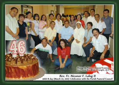 Rev. Fr. Nicanor F. Lalog's 46th bday!