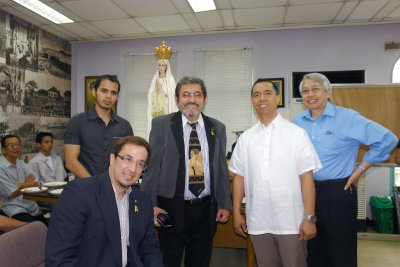 Msgr. Bart and Atty. Carlos Charlie Serapio with Mr. Carreon*