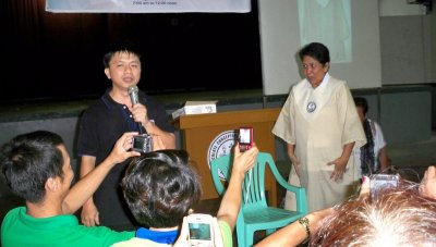 Fr. Anthony Chua introduces Sis. Maritoni