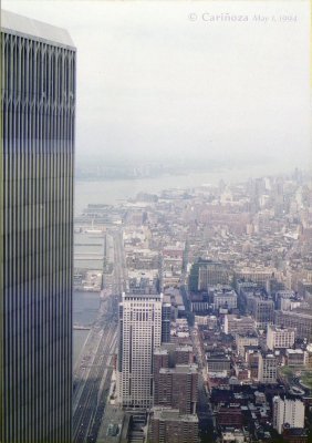 View of the North Tower overlooking north-west Manhattan