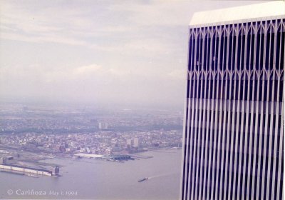 View behind the North Tower (World Trade 1) overlooking New Jersey