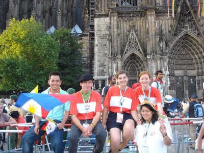 With German youth volunteers ...