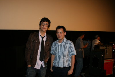 With the lead vocalist of the PUPIL Band, Ely Buendia (left)
