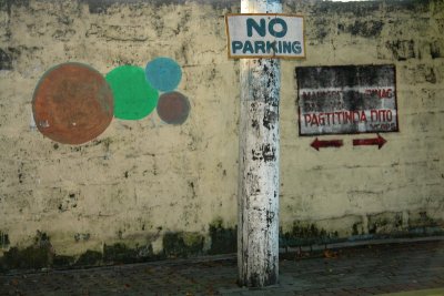 No Parking (and that includes vendors who 'park' their wares here!)