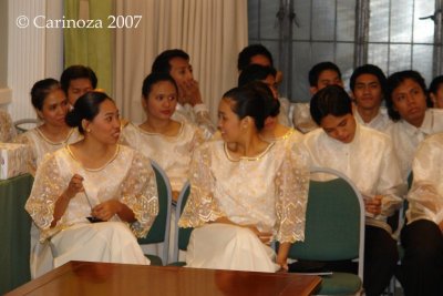 St. Paul University Manila Chorale in a relaxed mood