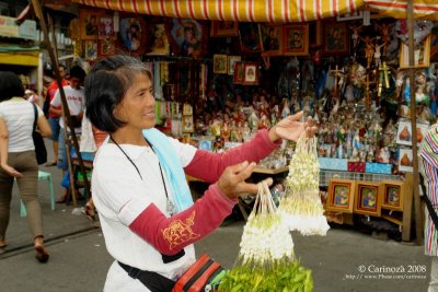 Sampaguita garland vendor