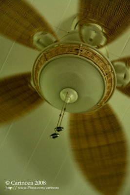 Basket-weave ceiling fan