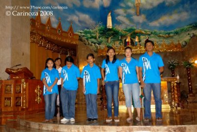 The 1st batch of youth scholars presented to the parishoners