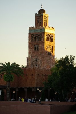 Morocco pavilion at sunset