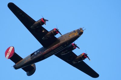 B-24 Liberator Witchcraft over the wetlands