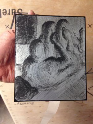 Lithography Crayon on Zinc Plate