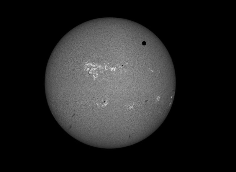 Venus Transit 6 June 2012 B&W Disc