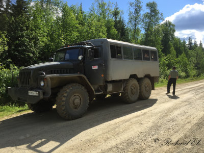 Our truck into Ural Mountain
