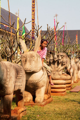 Playing among the Statuary