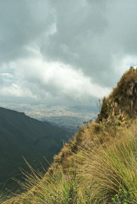 From the top of the mountain overlooking Quito