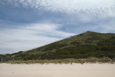 Stairway up the dunes