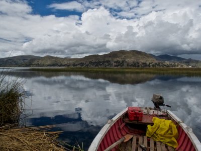 Near Puno from a Lake Titicaca floating island