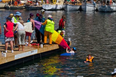 Rainbow Warrior Being Dragged Out of the Water