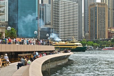 Ferry pulling out from Circular Quay