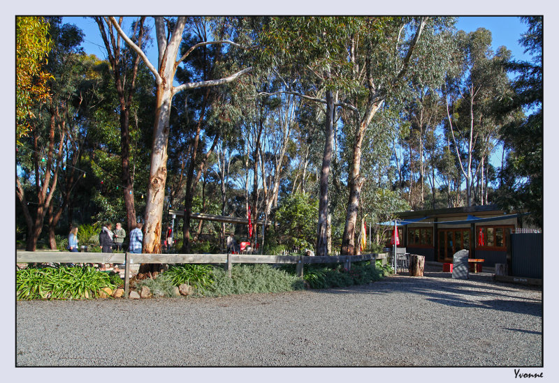 Families enjoying some fun on the mini-golf-course