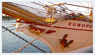 The bow of ship detail