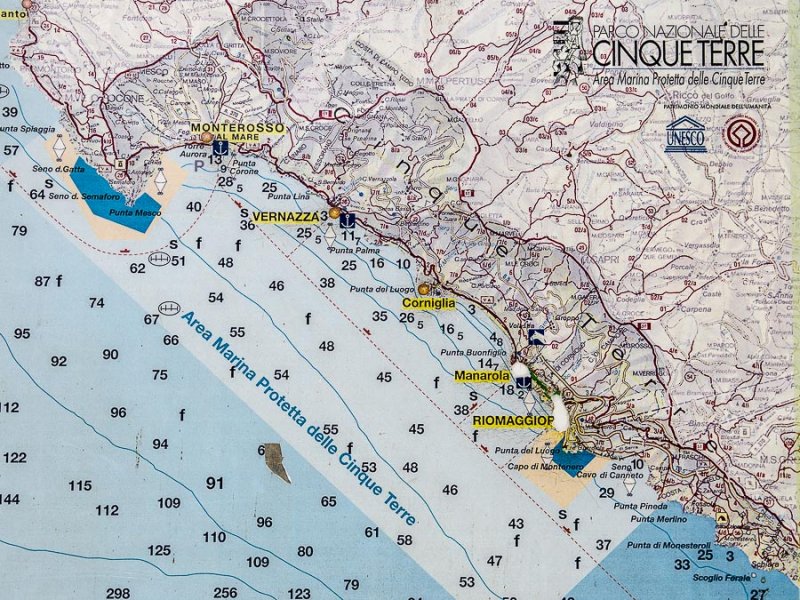 Cinqueterre map