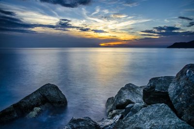 sunset at Riomaggiore