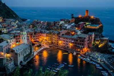 Vernazza blue hour