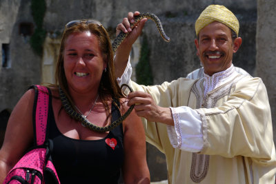 Making an asp of one's self in Tangiers, Morocco
