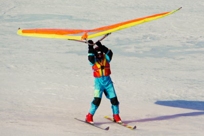 Kite Skiing on Collingwood Harbour 2 - Mar. 8, 2014