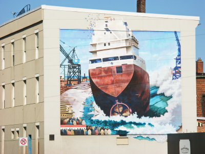 Original Side Launch Mural on the Mountainview Hotel