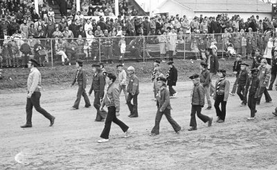 Simcoe Boy Scouts on parade at the Norfolk County Fair and Horse Show
