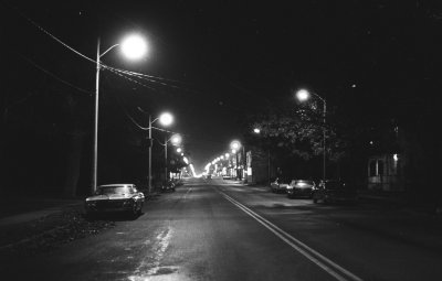 Simcoe - Norfolk St. S. at night