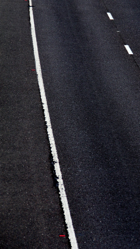 Road markings at Cobham